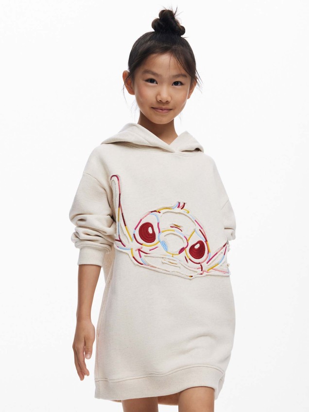Vestido Sweat com Capuz Stitch