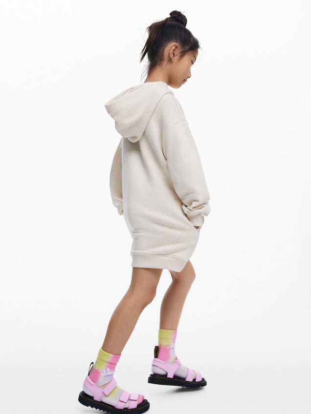 Vestido Sweat com Capuz Stitch