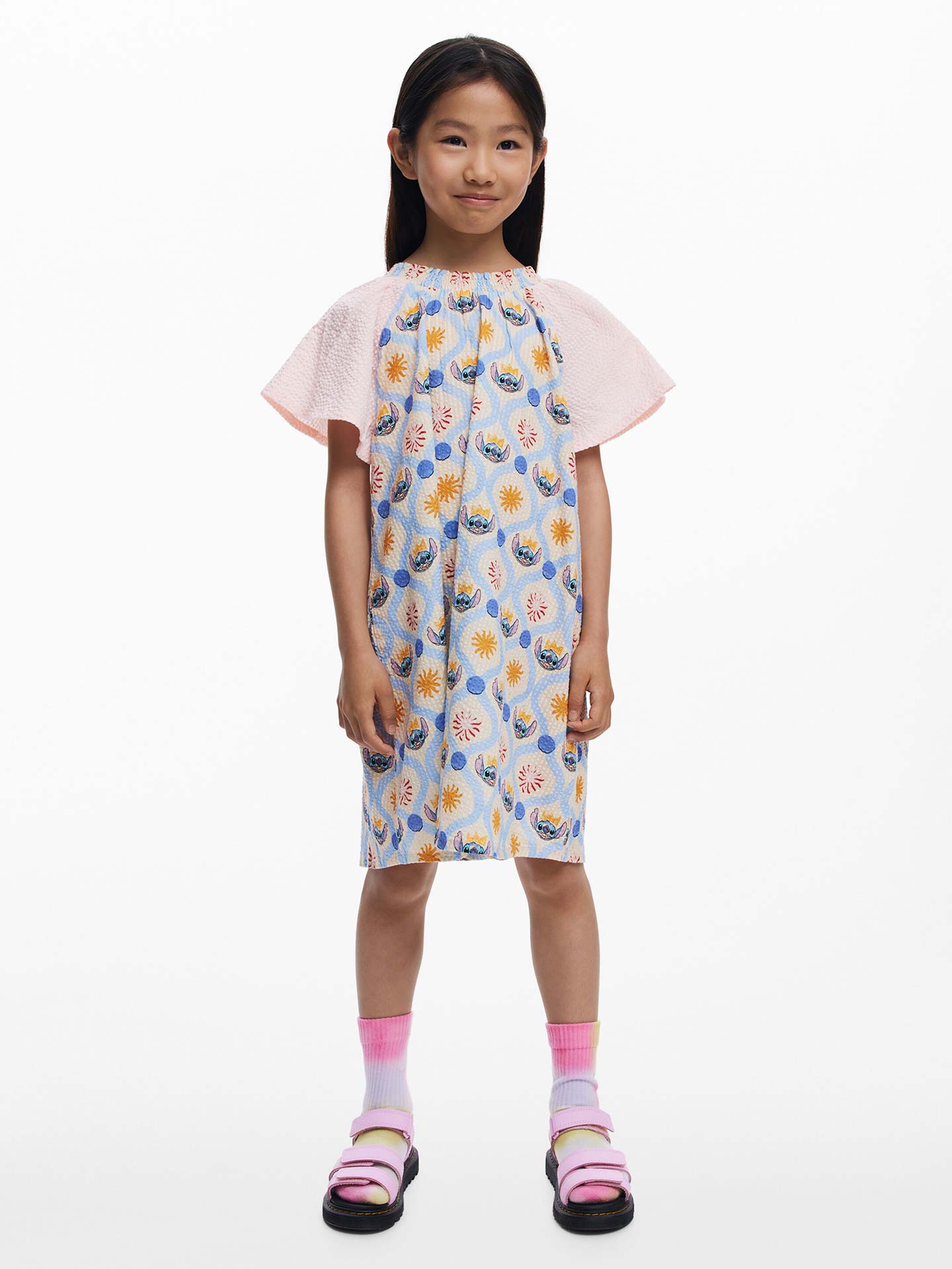 Vestido de Manga Curta Stitch