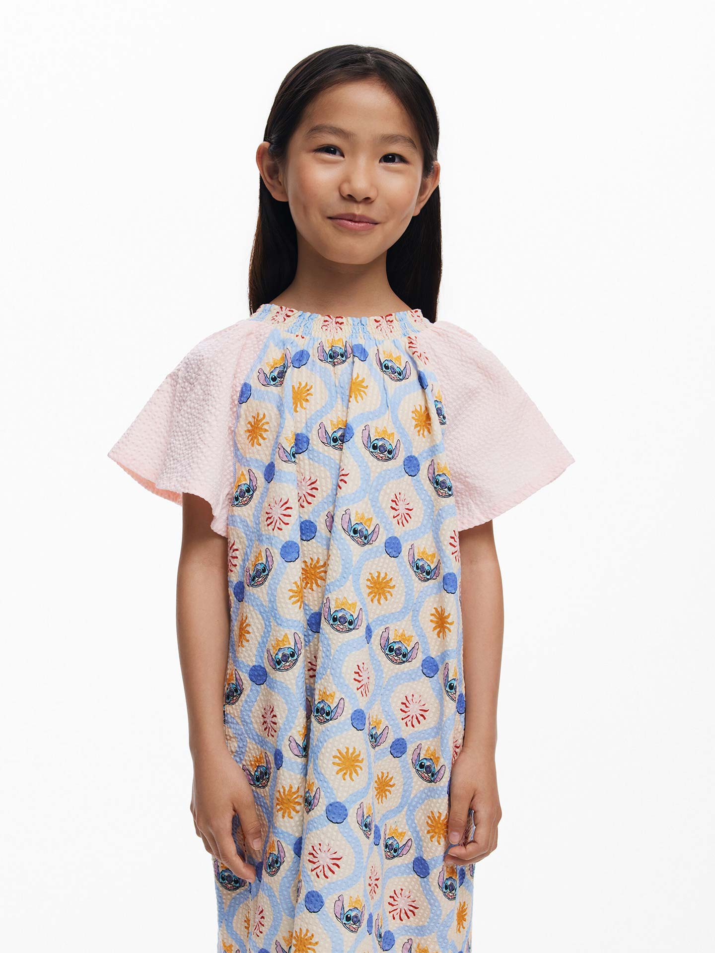 Vestido de Manga Curta Stitch