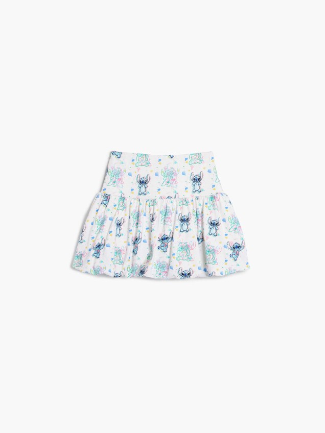 Saia Curta com Estampado Stitch