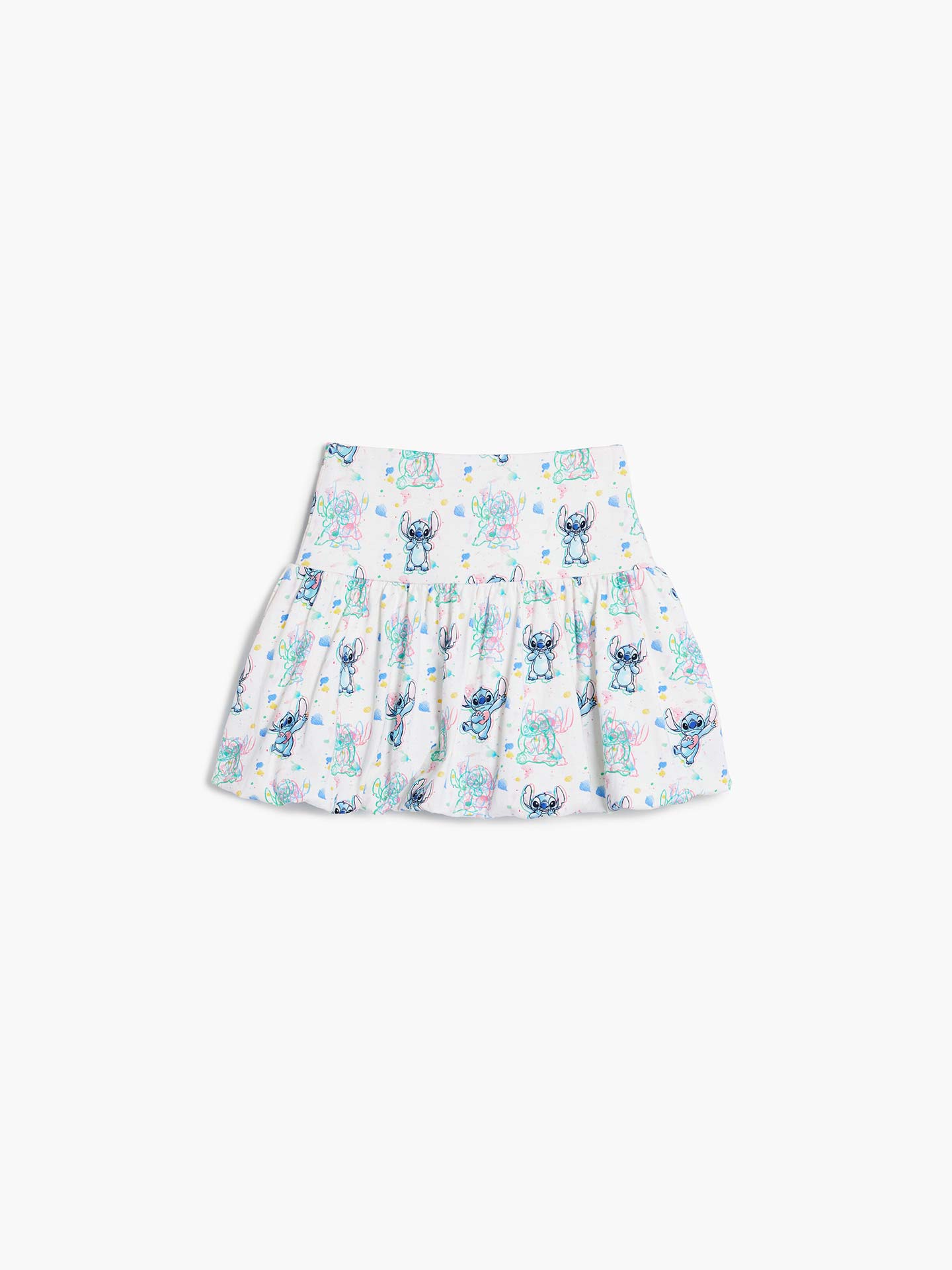 Saia Curta com Estampado Stitch