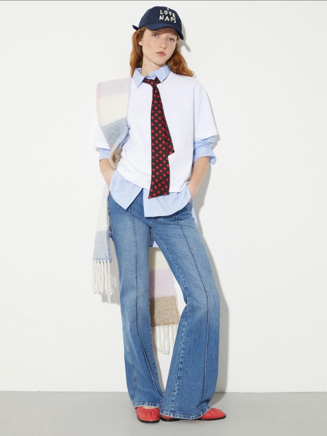 Cachecol com Padrão e Franjas MCLPATTINO