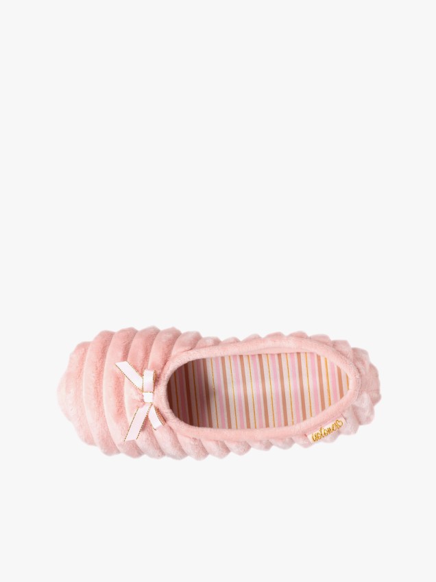 Pantufas Estilo Sabrina com Textura Aveludada