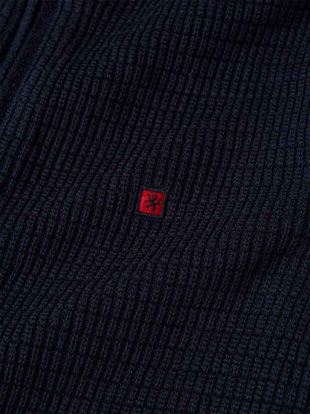 Casaco de Malha com Gola Subida e Fecho de Correr