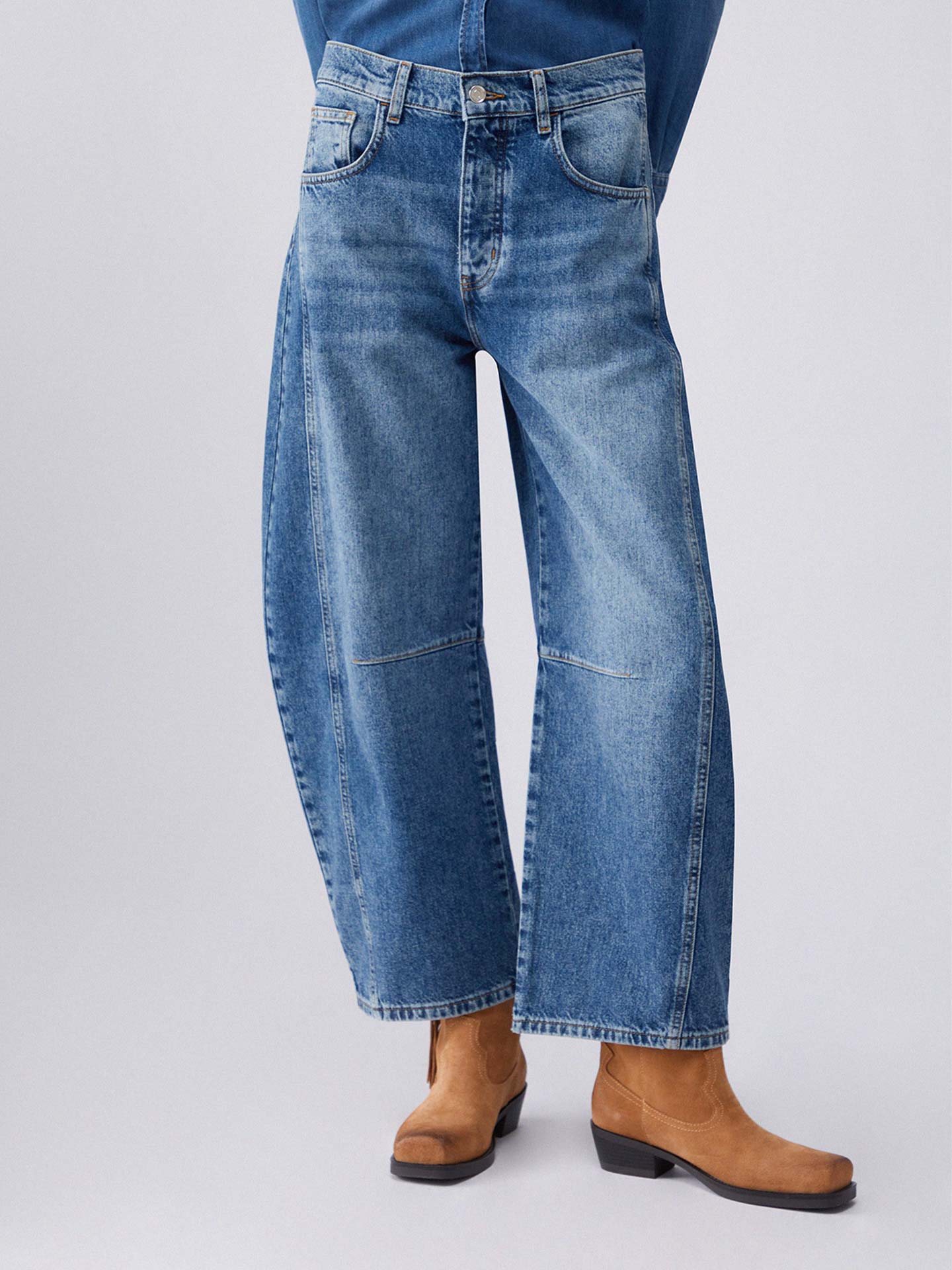 Calças de Ganga de Perna Larga