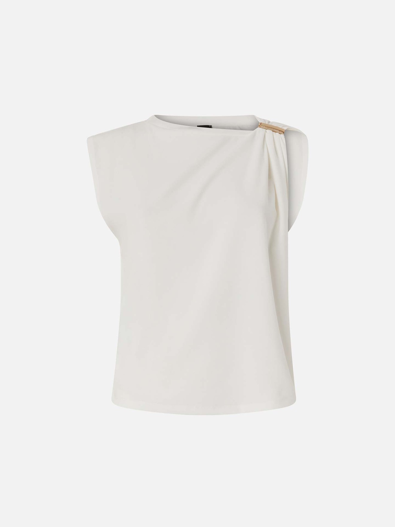 T-shirt com Detalhe Drapeado