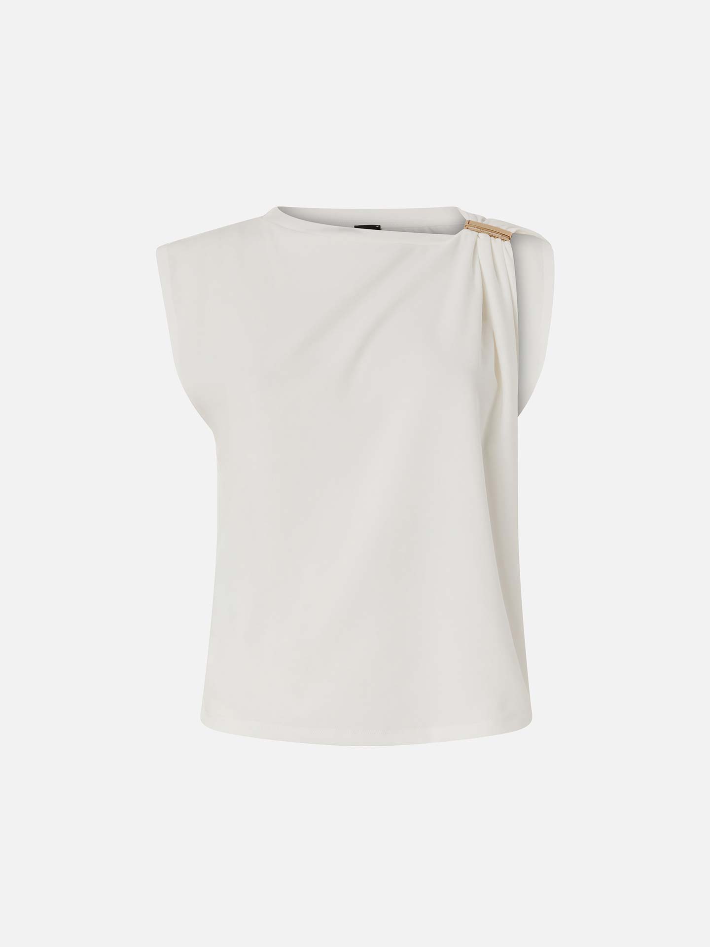 T-shirt com Detalhe Drapeado