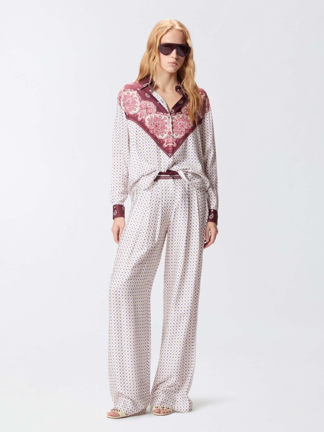 Calças Largas de Cintura Subida