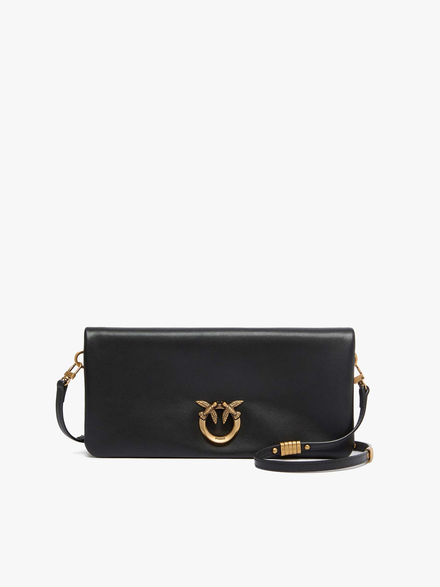 Bolsa Clutch Love Bag Click Soft Horizontal em Pele