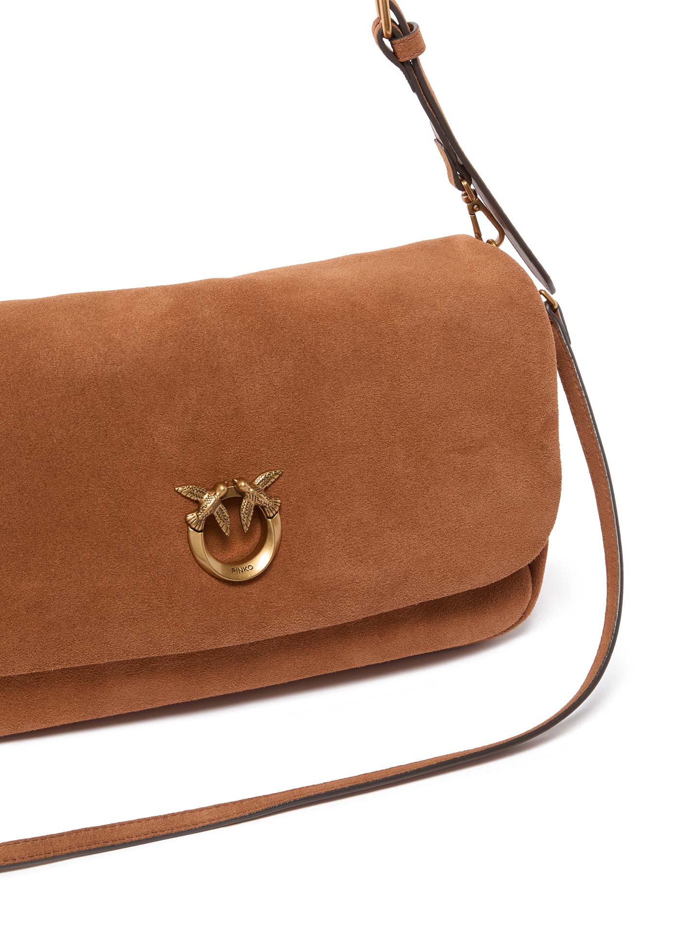 Mala de Ombro Pinko Click Soft em Pele