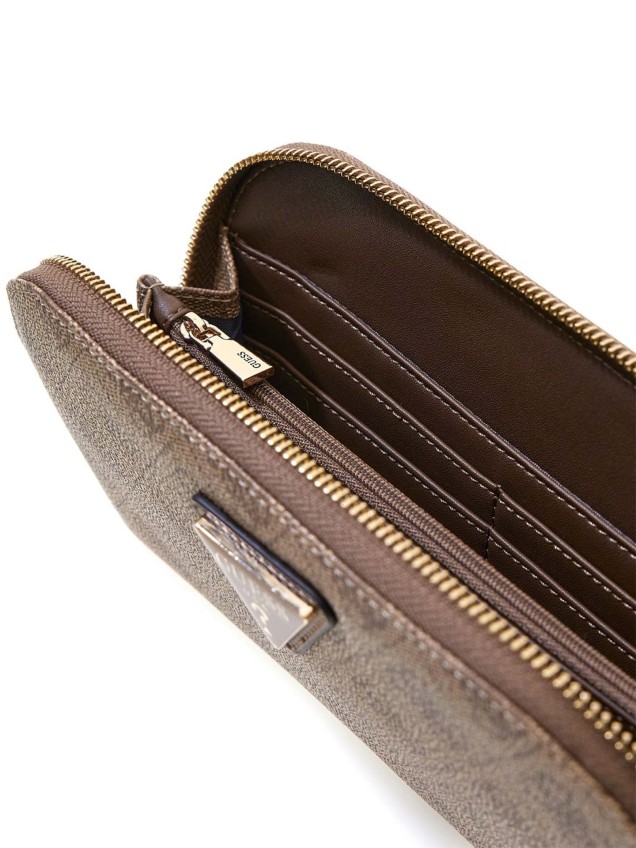 Porta-Moedas com Padrão Monograma