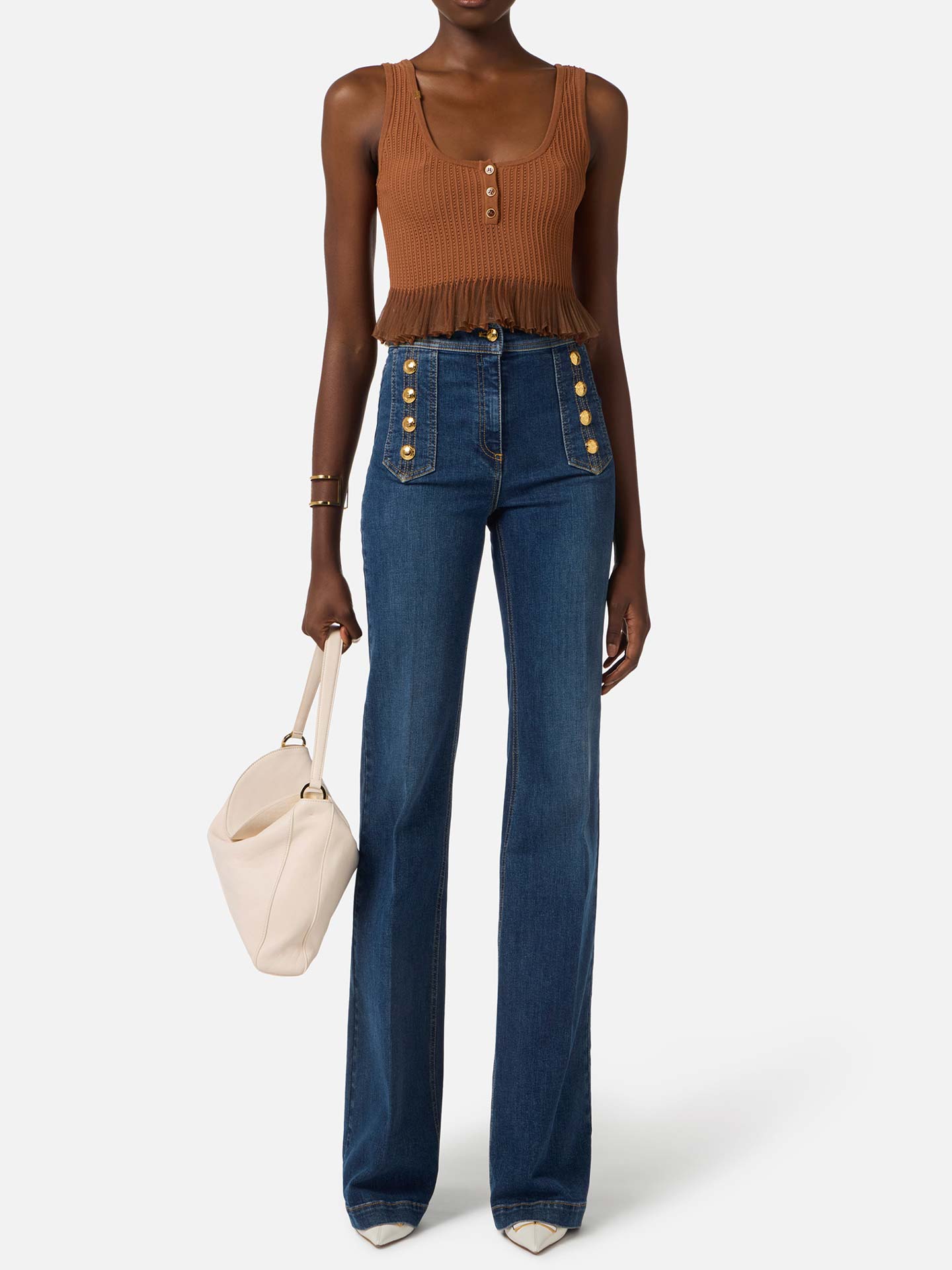 Calças de Ganga Palazzo