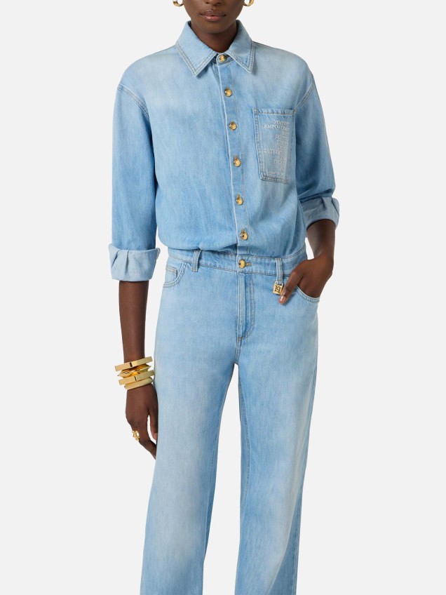 Macacão de Ganga com Bordado