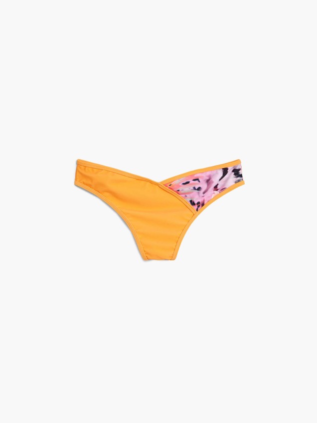 Cueca de Biquíni com Padrão Tropical