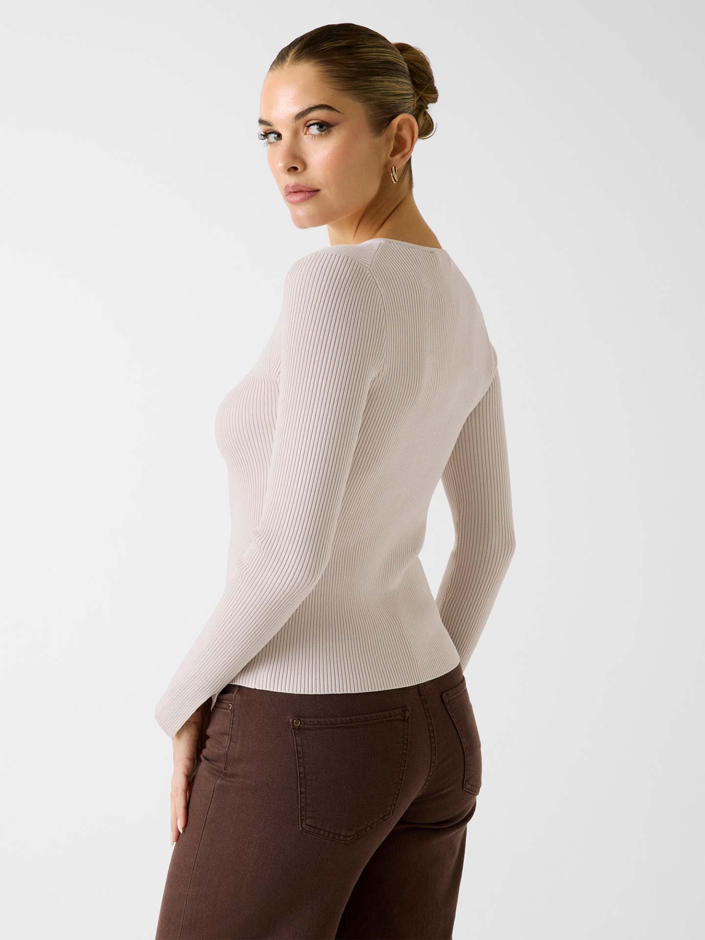 Casaco de Malha Canelada Stella