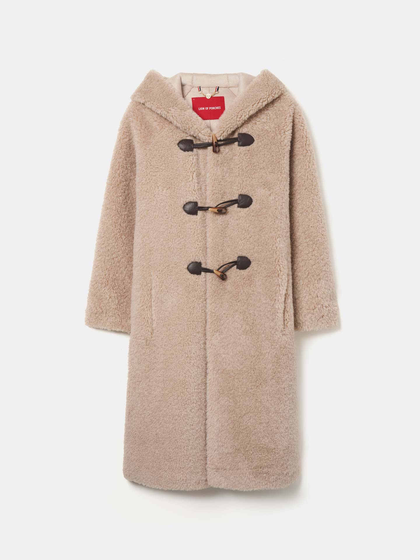 Casaco Comprido de Pelo com Capuz