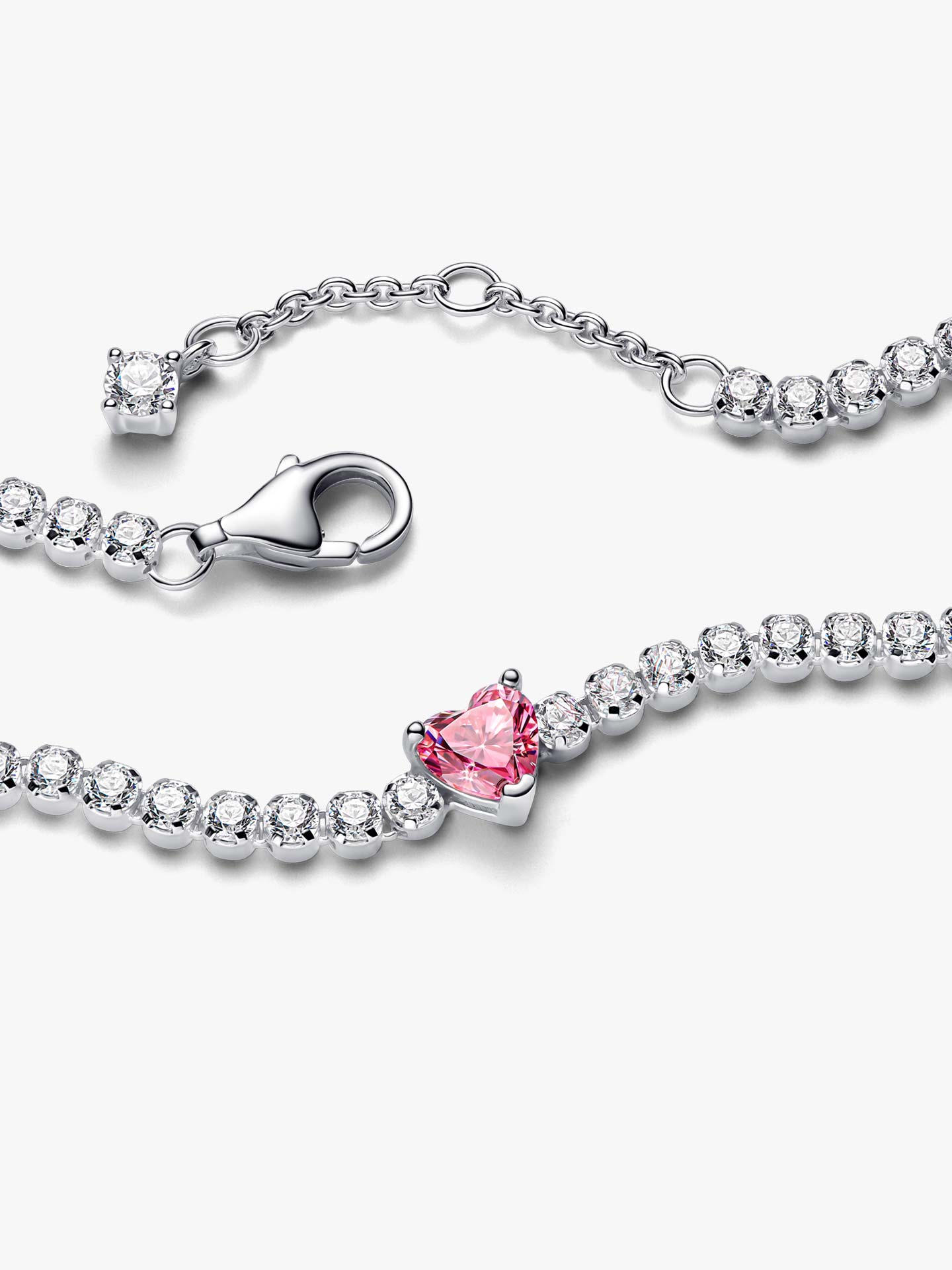 Pulseira de Ténis Coração Cintilante