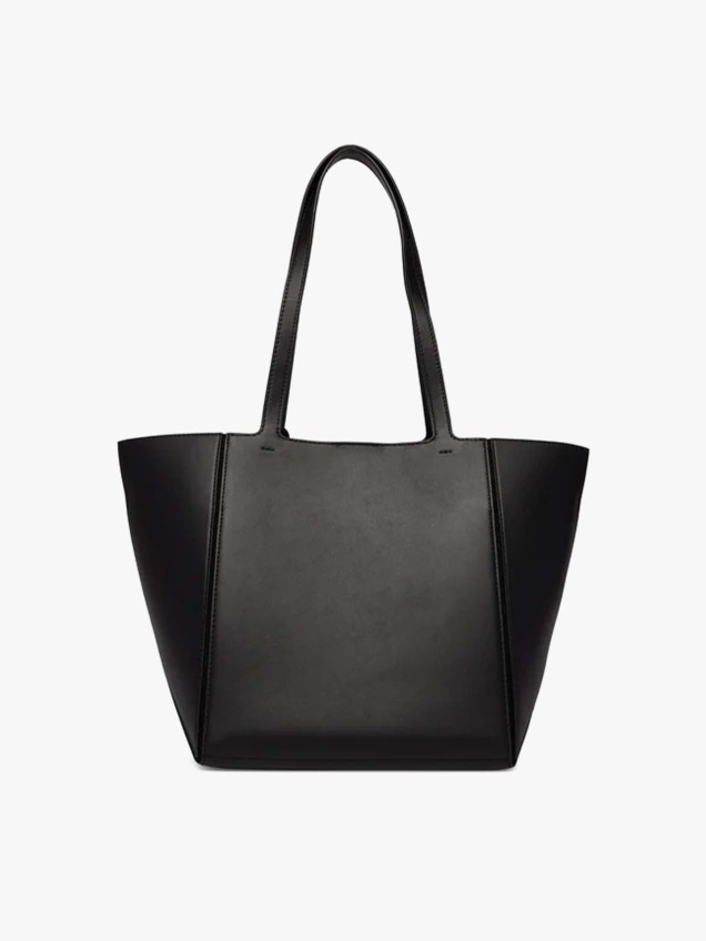 Tote Bag em Pele com Charm de Logótipo