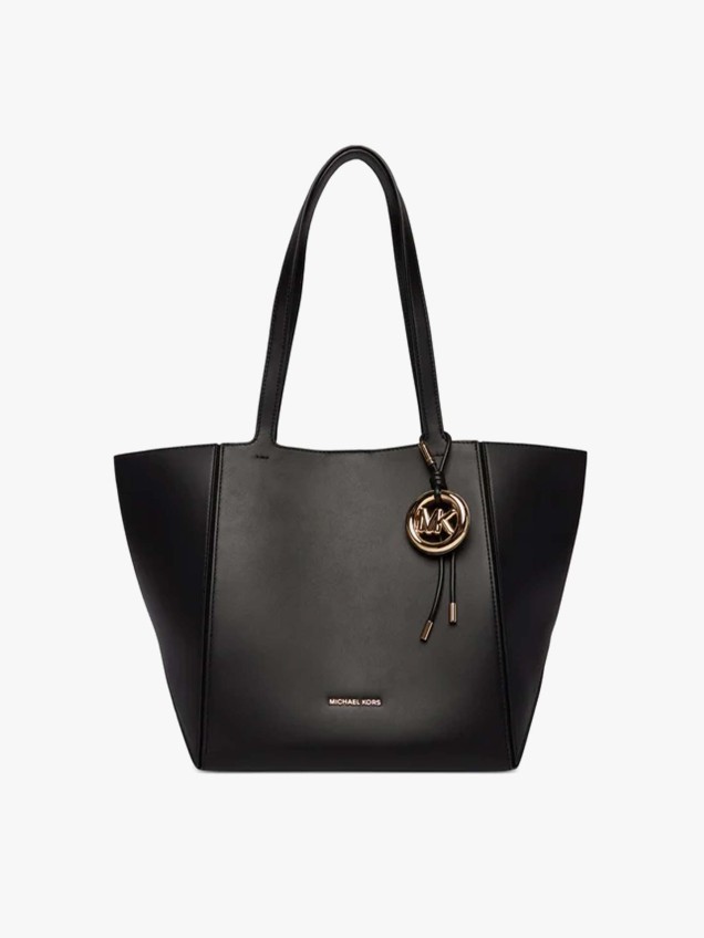 Tote Bag em Pele com Charm de Logótipo