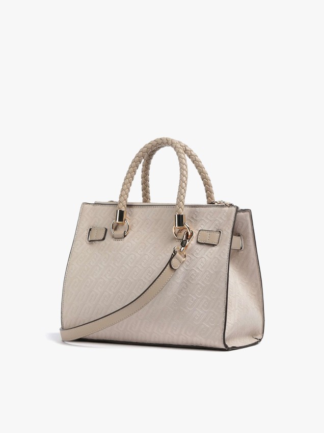 Mala de Mão com Padrão Monograma