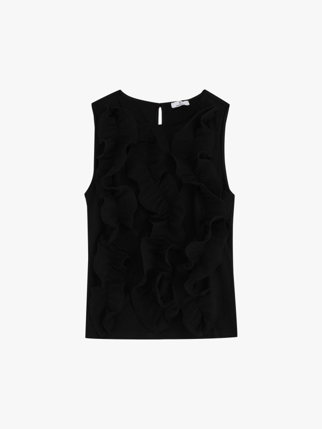 Top Canelado com Folhos