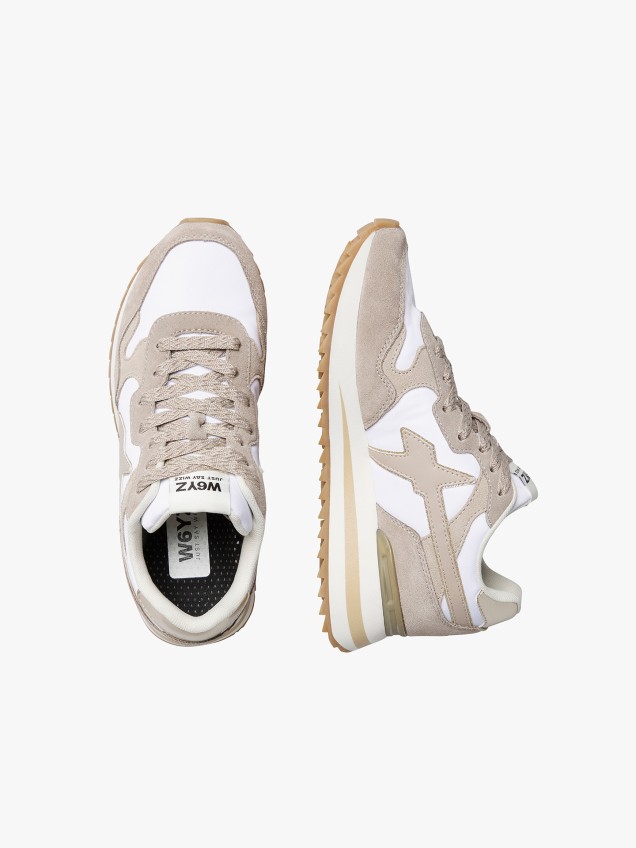 Sapatilhas W6YZ YAK-W em Tecido Técnico e Camurça com Sola Dentada