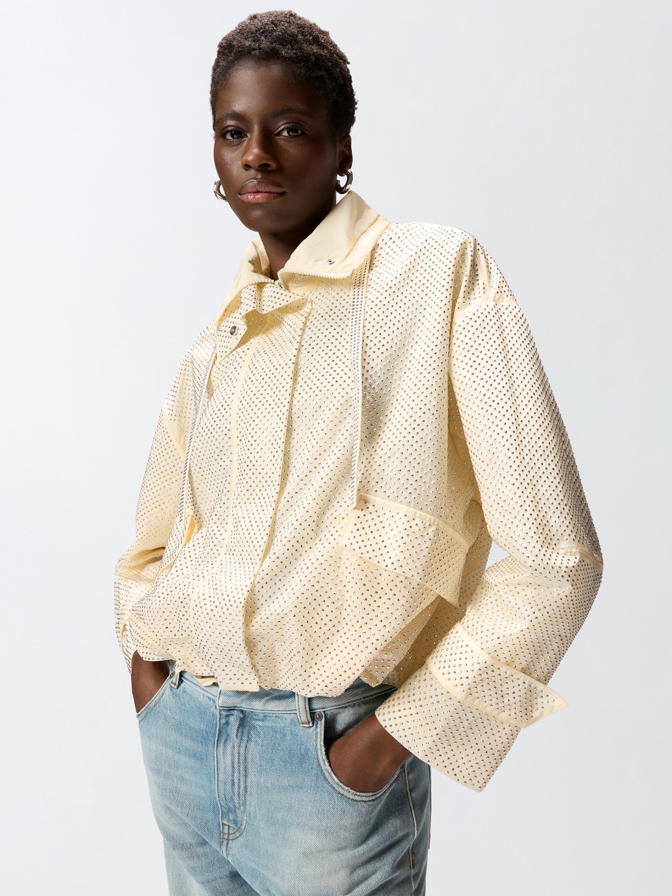 Blus�o com Aplica��es de Brilhantes Babette