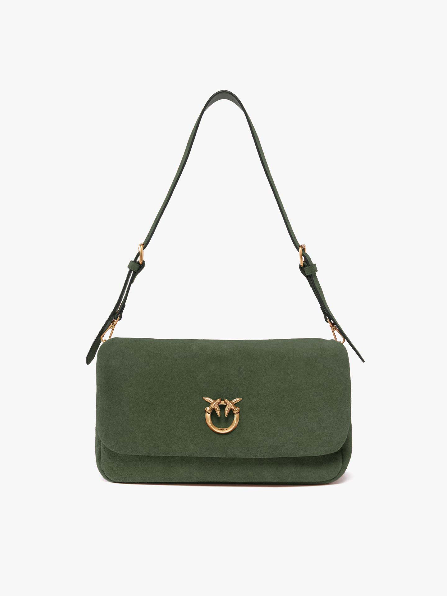 Mala de Ombro Pinko Click Soft em Pele