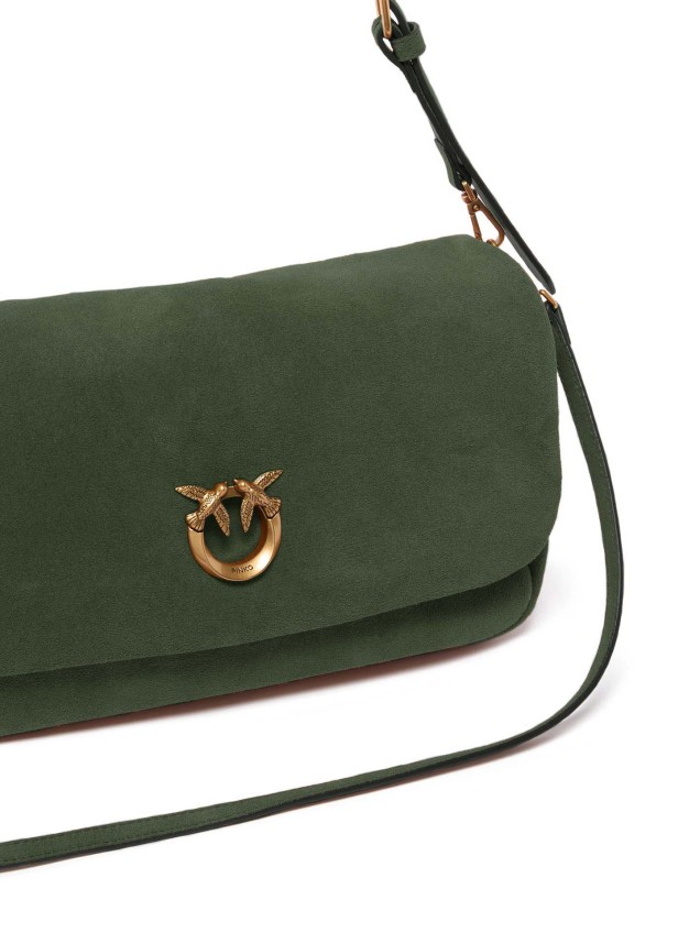 Mala de Ombro Pinko Click Soft em Pele