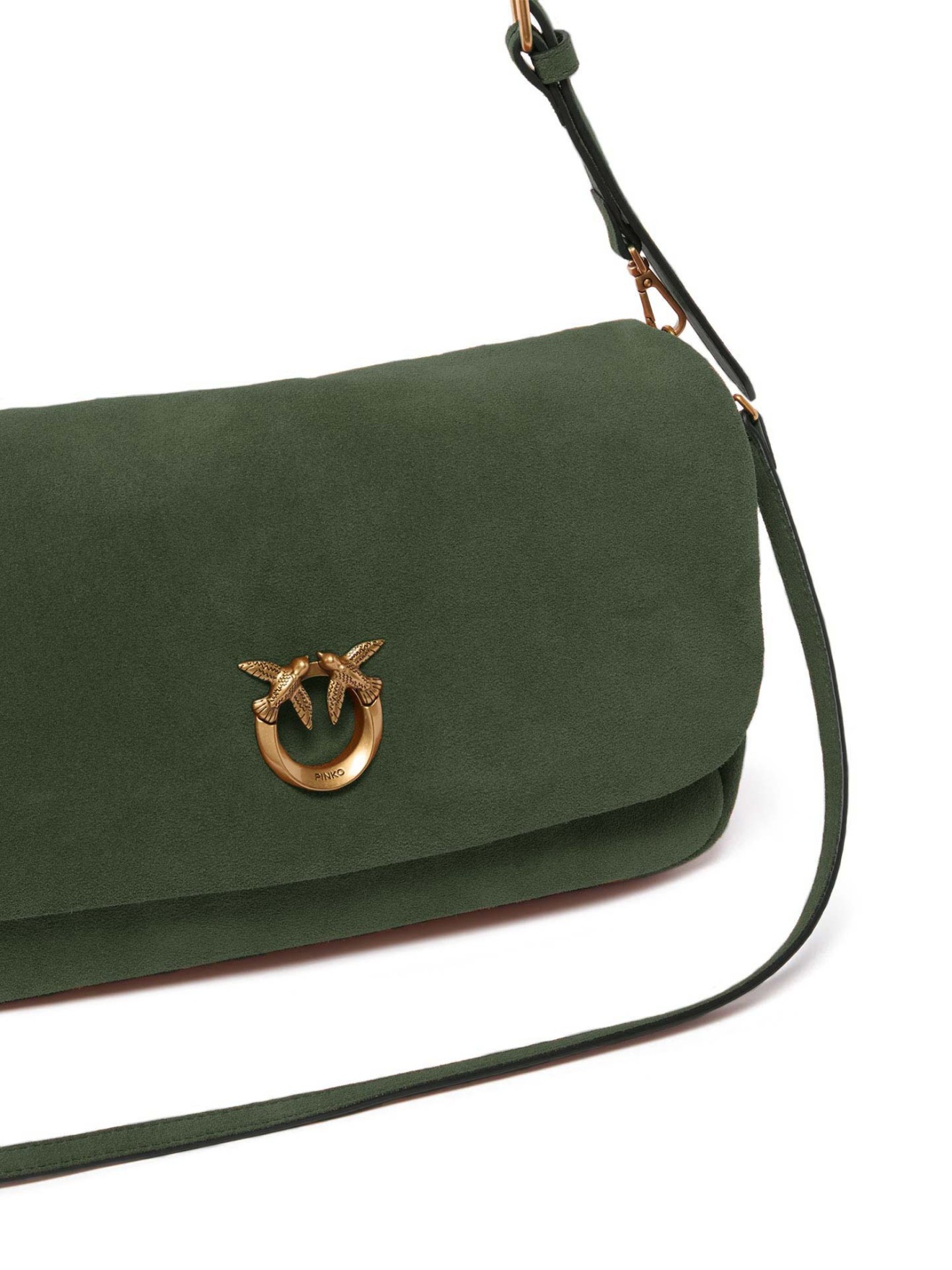 Mala de Ombro Pinko Click Soft em Pele