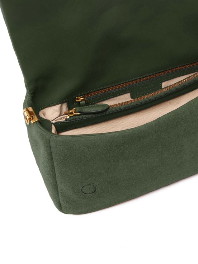 Mala de Ombro Pinko Click Soft em Pele