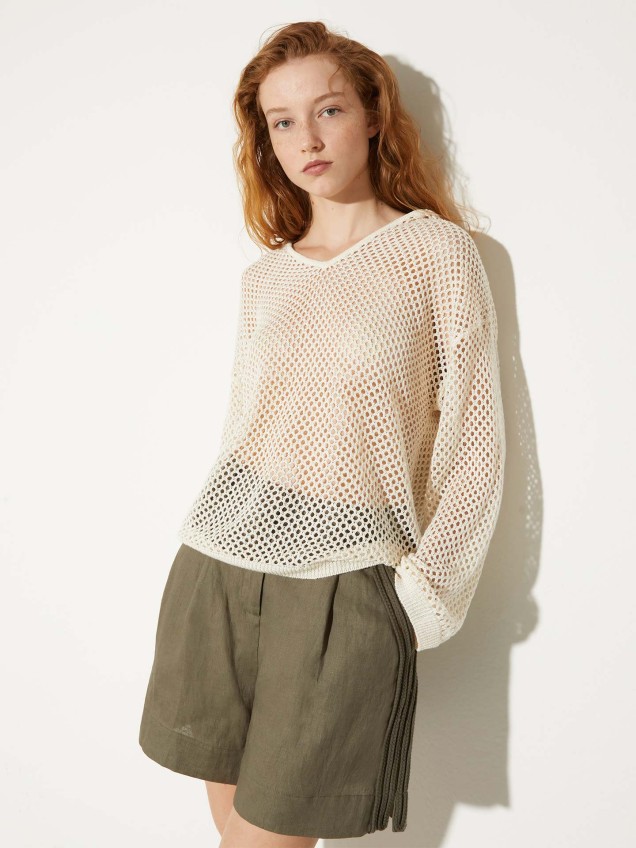 Camisola com Capuz em Malha MCOCALLE