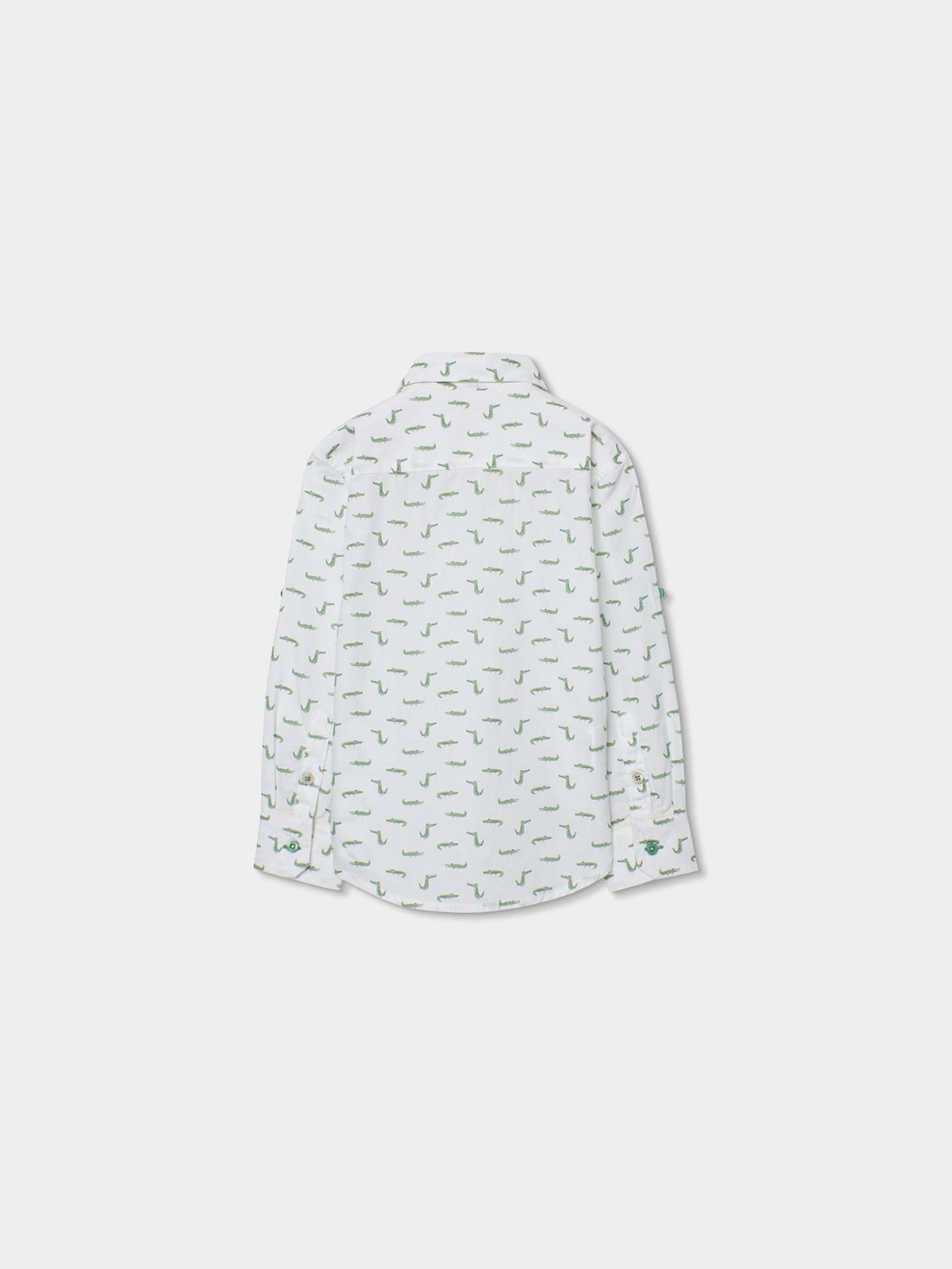 Camisa com Estampado de Crocodilos