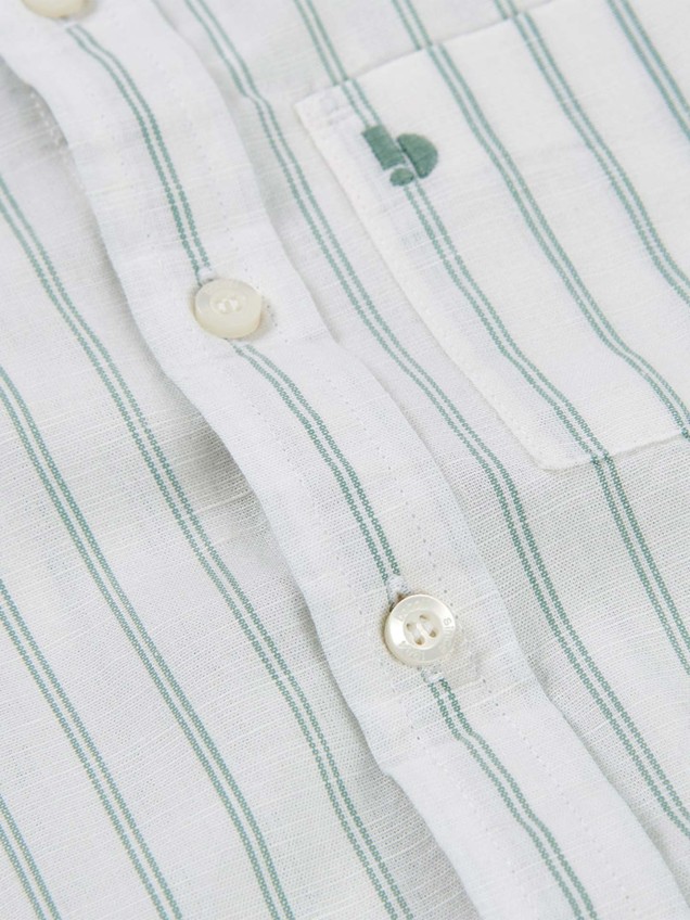 Camisa de Manga Curta às Riscas