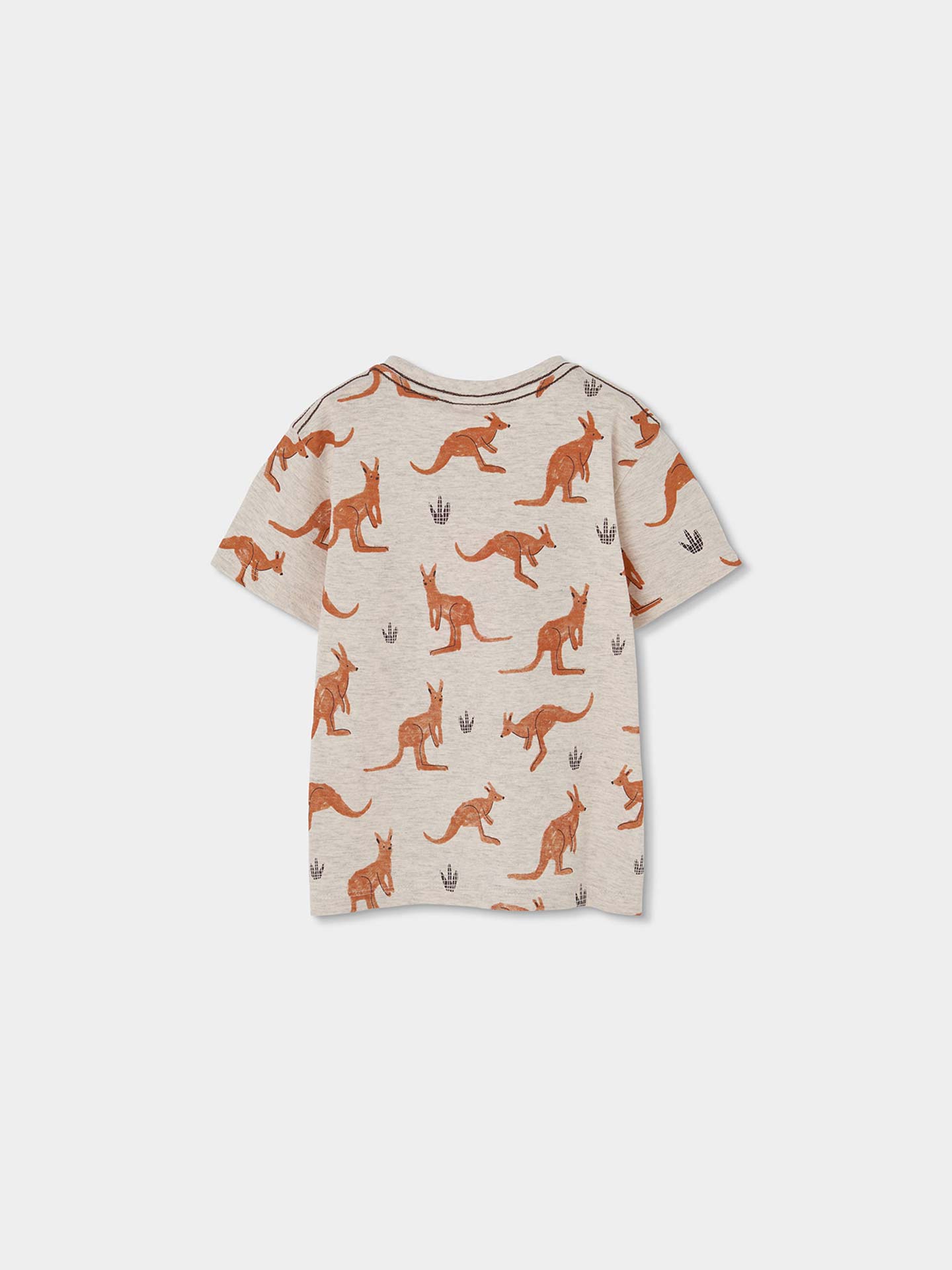 T-shirt com Estampado de Cangurus