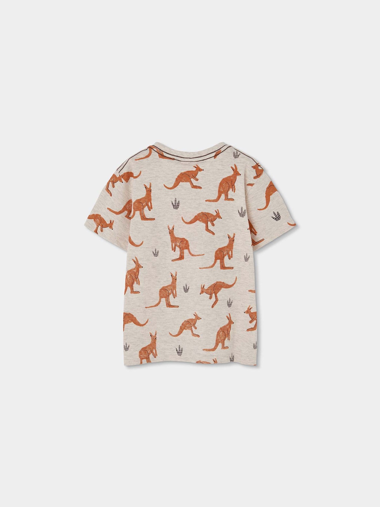 T-shirt com Estampado de Cangurus