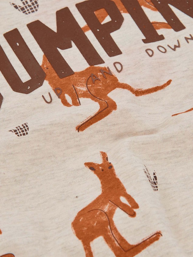 T-shirt com Estampado de Cangurus