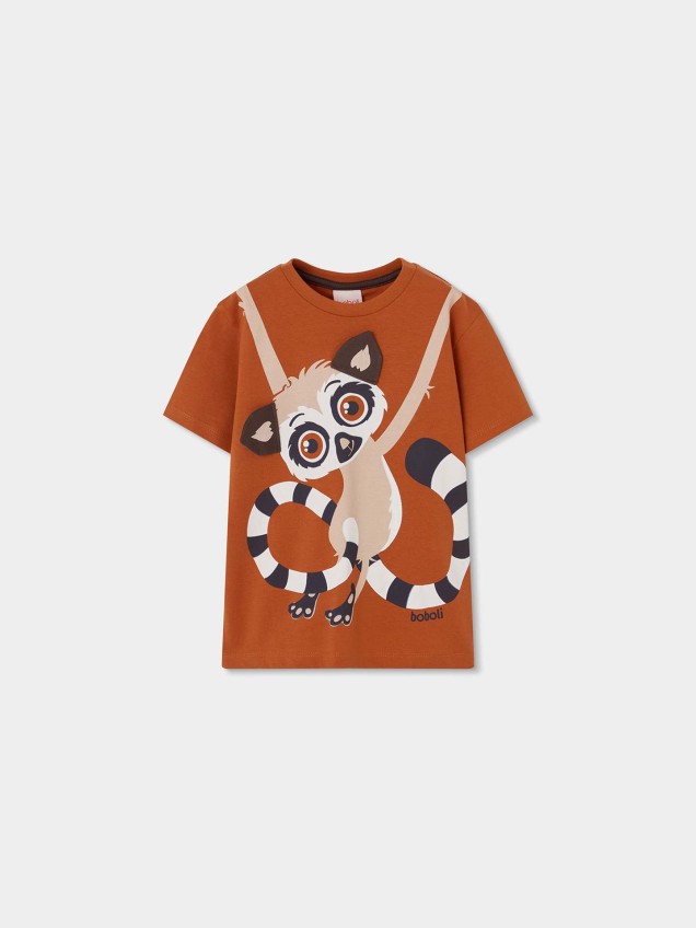 T-shirt com Estampado de Lémure