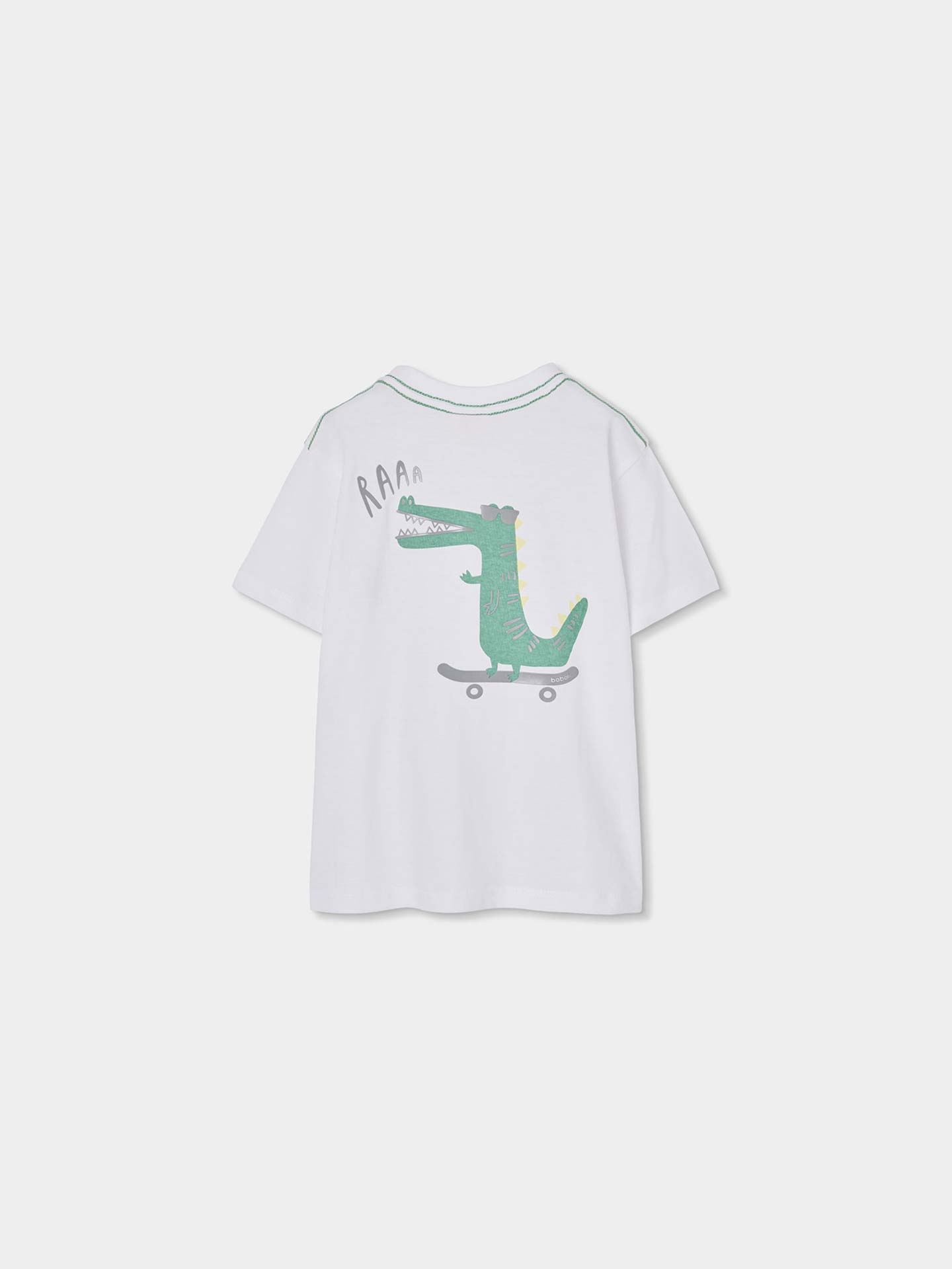 T-shirt com Estampado de Crocodilo