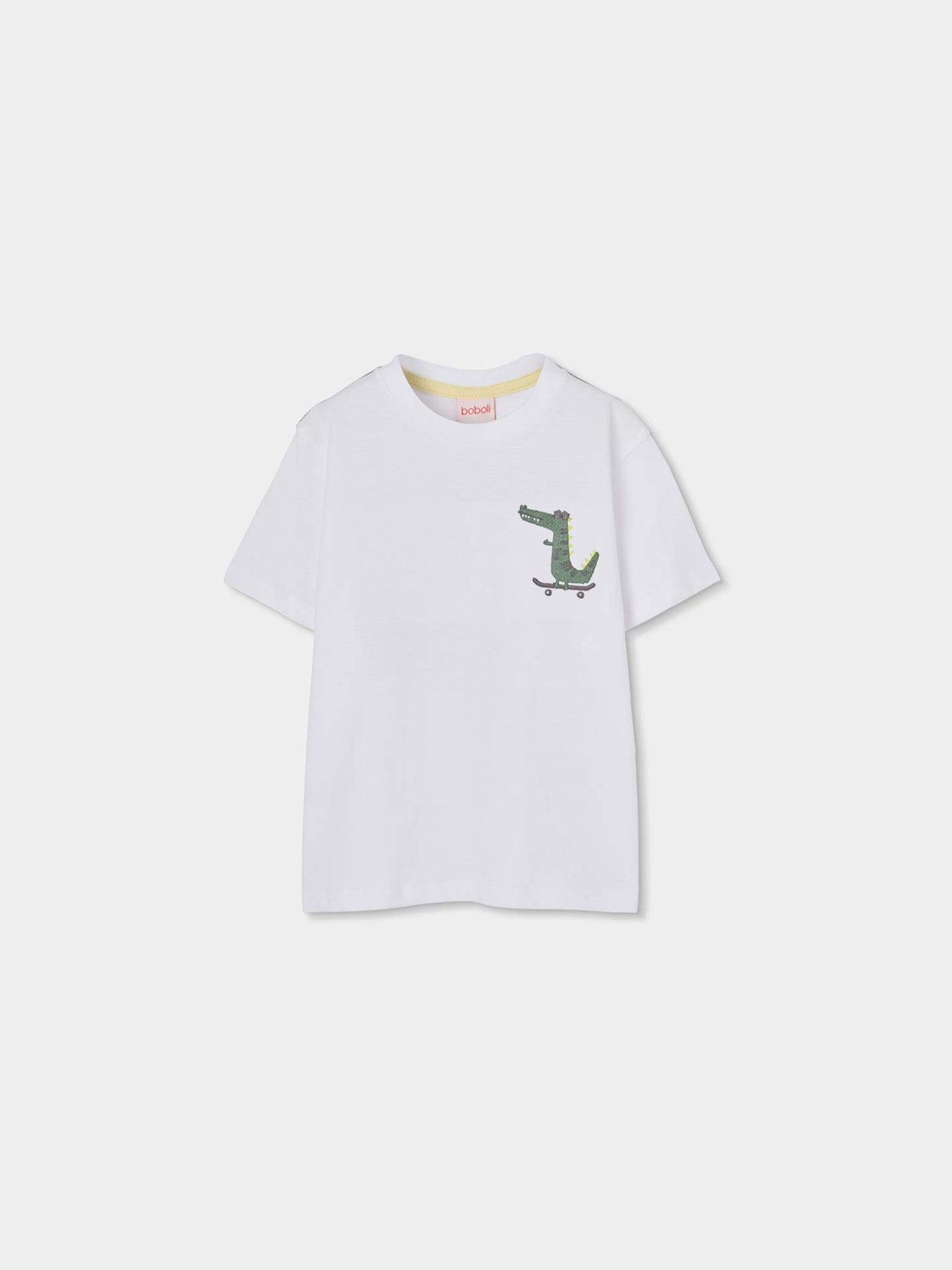 T-shirt com Estampado de Crocodilo