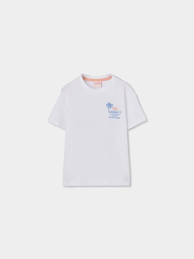 T-shirt de Algod�o Estampada