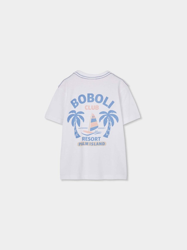 T-shirt de Algodão Estampada