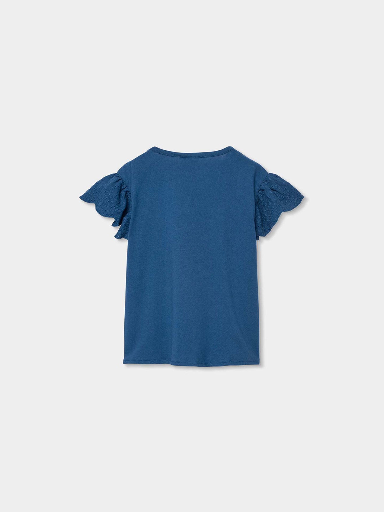 T-shirt com Mangas de Folho