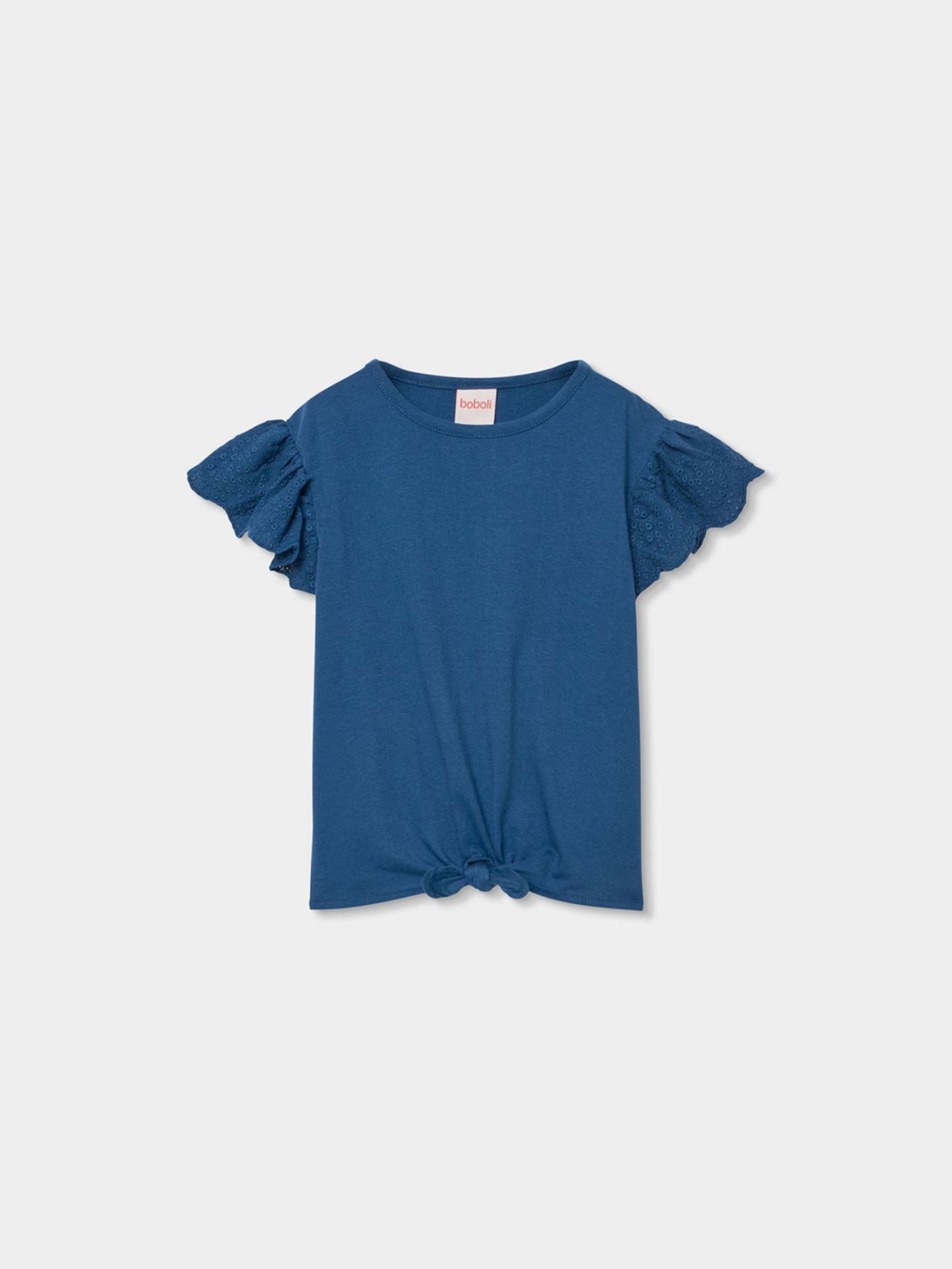 T-shirt com Mangas de Folho