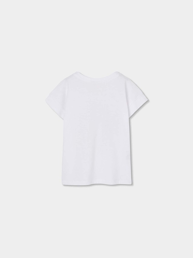 T-shirt de Algodão Estampada