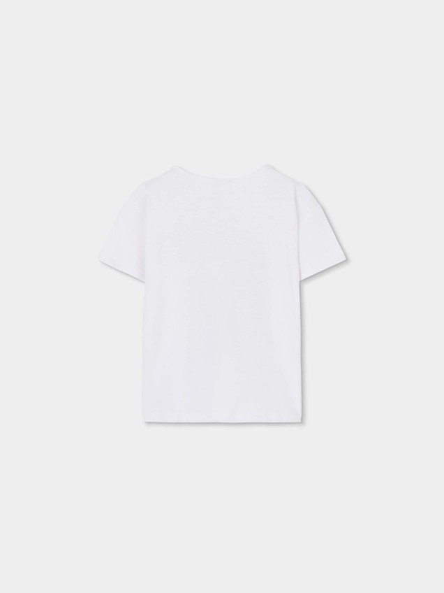 T-shirt de Algodão Estampada