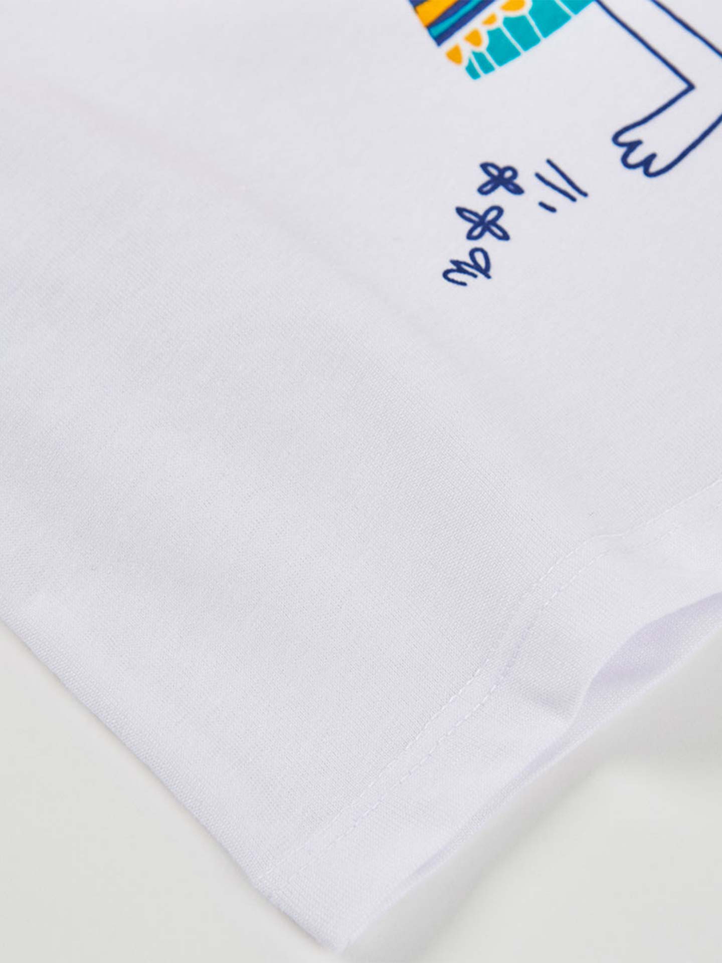 T-shirt de Algodão Estampada