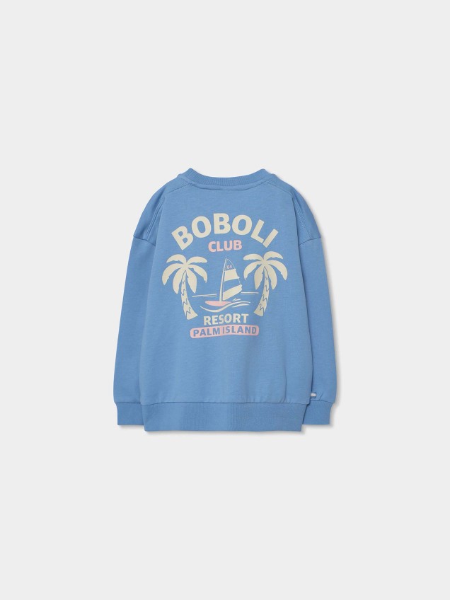 Sweatshirt com Estampado Tropical