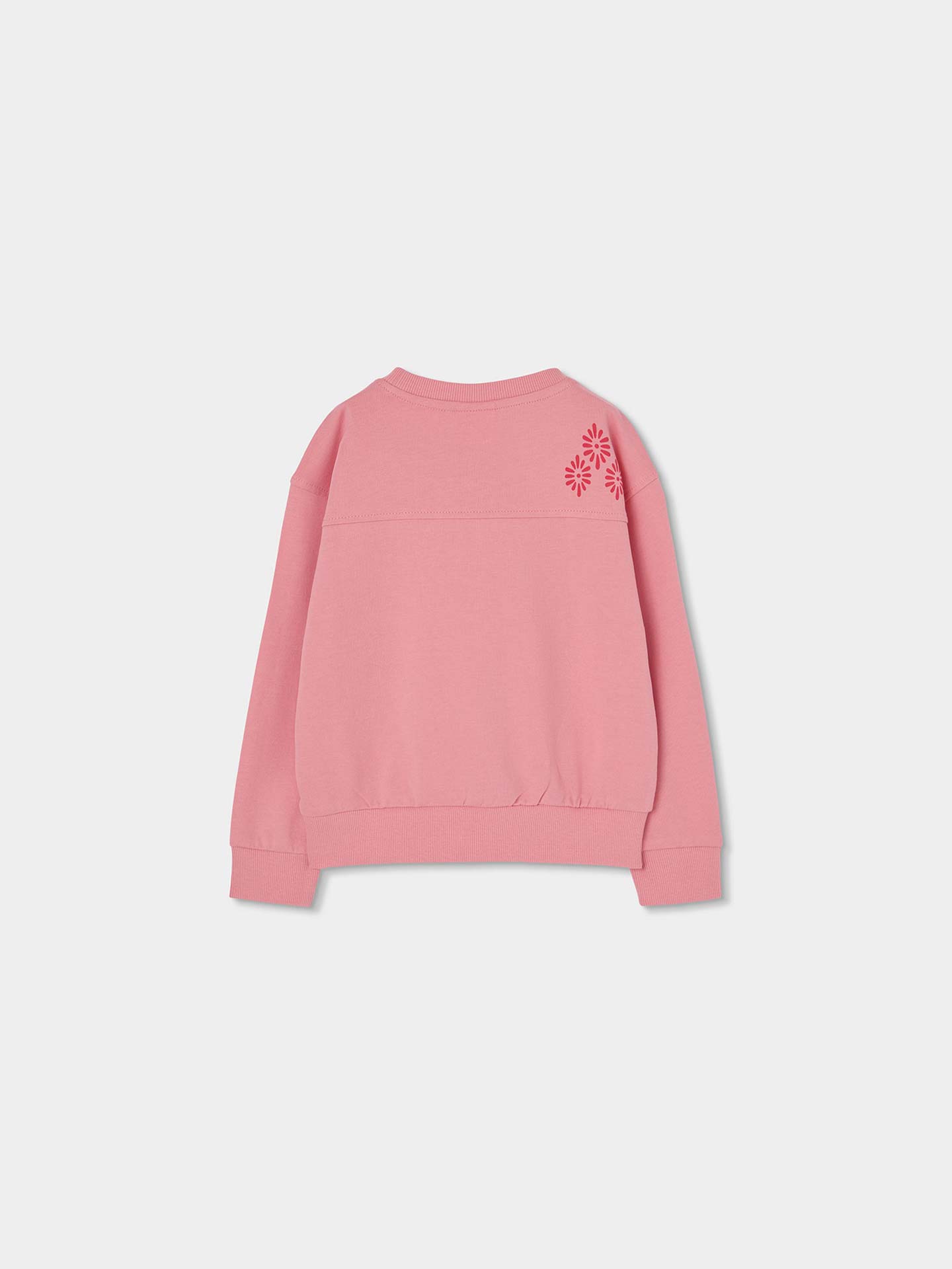 Sweatshirt com Estampado Floral e Bordado